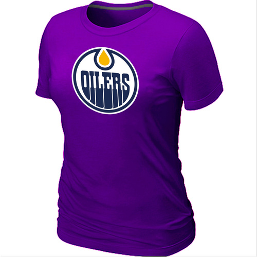 Edmonton Oilers Women's Big & Tall Logo Purple T-Shirt,We sell and wholesale Edmonton Oilers Women's Big & Tall Logo Purple T-Shirt on line form chian!