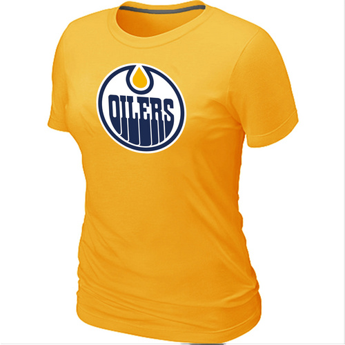 Edmonton Oilers Women's Big & Tall Logo Yellow T-Shirt,We sell and wholesale Edmonton Oilers Women's Big & Tall Logo Yellow T-Shirt on line form chian!