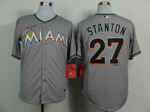 Florida Marlins #27 Mike Stanton Gray Jerseys,We sell and wholesale Florida Marlins #27 Mike Stanton Gray Jerseys on line form chian!