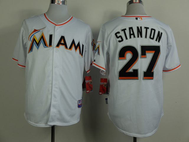 Florida Marlins #27 Mike Stanton White Jerseys,We sell and wholesale Florida Marlins #27 Mike Stanton White Jerseys on line form chian!