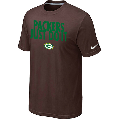 Green Bay Packers Just Do It Brown T-Shirt,We sell and wholesale Green Bay Packers Just Do It Brown T-Shirt on line form chian!