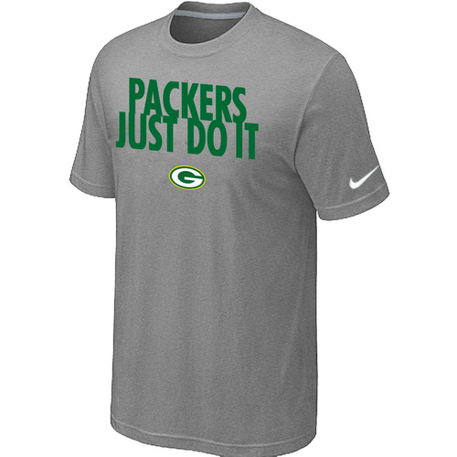Green Bay Packers Just Do It L.Grey T-Shirt,We sell and wholesale Green Bay Packers Just Do It L.Grey T-Shirt on line form chian!