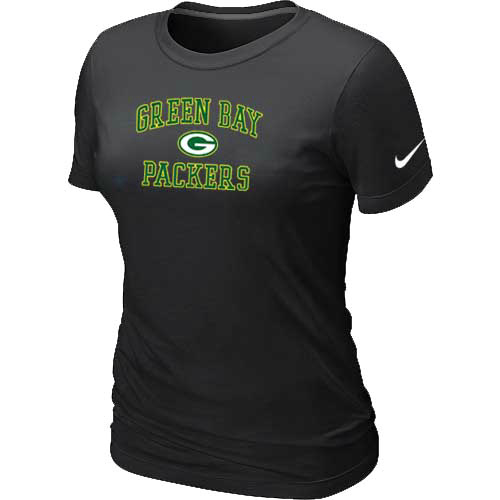 Green Bay Packers Women's Heart & Soul Black T-Shirt,We sell and wholesale Green Bay Packers Women's Heart & Soul Black T-Shirt on line form chian!