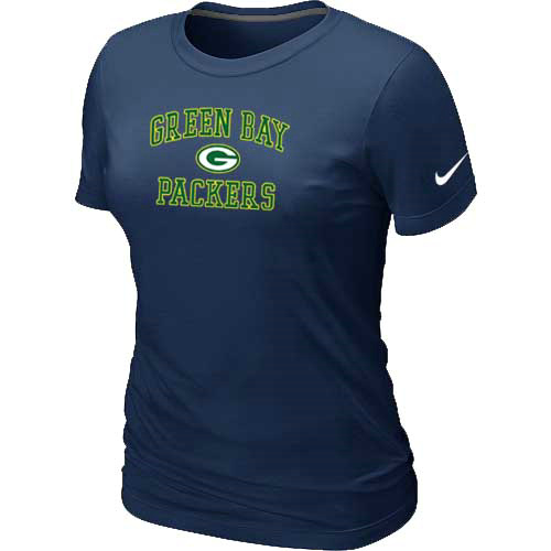 Green Bay Packers Women's Heart & Soul D.Blue T-Shirt,We sell and wholesale Green Bay Packers Women's Heart & Soul D.Blue T-Shirt on line form chian!
