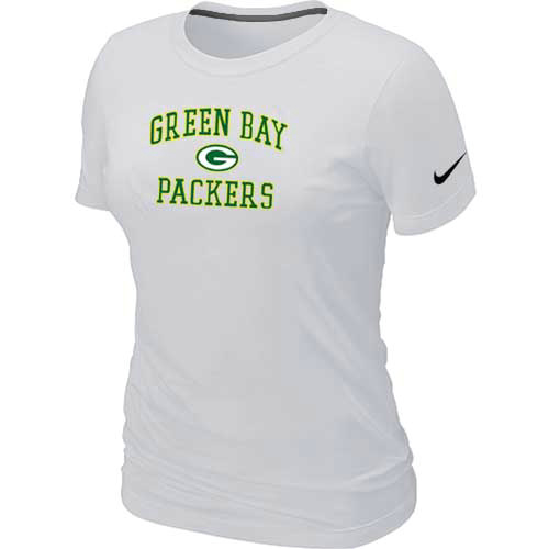 Green Bay Packers Women's Heart & Soul White T-Shirt,We sell and wholesale Green Bay Packers Women's Heart & Soul White T-Shirt on line form chian!