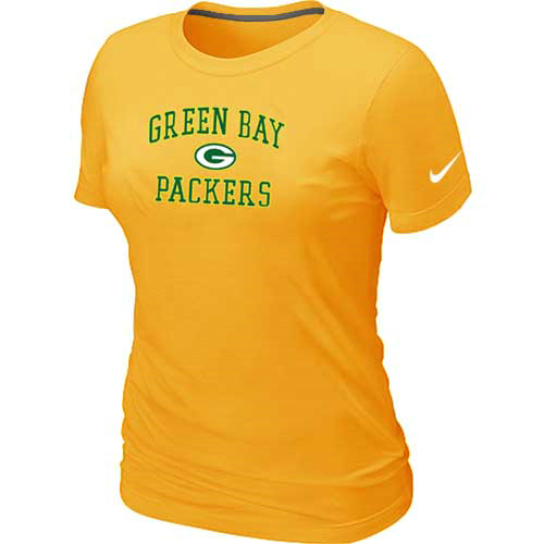 Green Bay Packers Women's Heart & Soul Yellow T-Shirt,We sell and wholesale Green Bay Packers Women's Heart & Soul Yellow T-Shirt on line form chian!