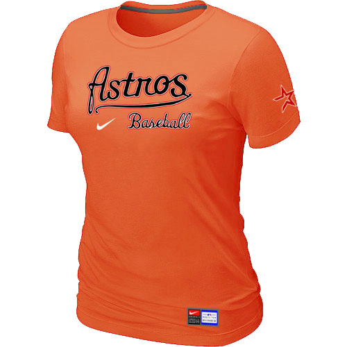 Houston Astros Orange Nike Women's Short Sleeve Practice T-Shirt,We sell and wholesale Houston Astros Orange Nike Women's Short Sleeve Practice T-Shirt on line form chian!