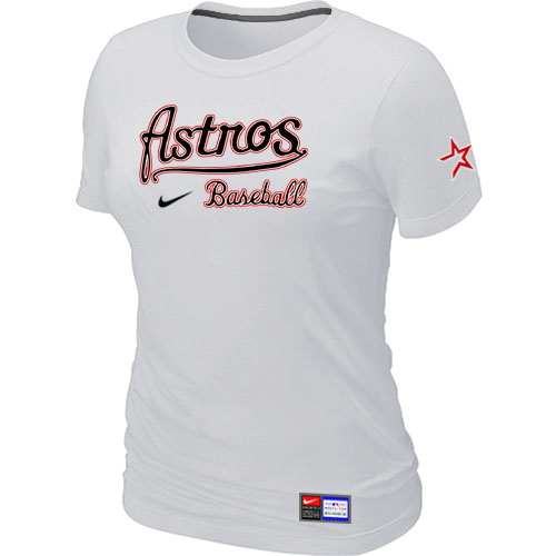 Houston Astros White Nike Women's Short Sleeve Practice T-Shirt,We sell and wholesale Houston Astros White Nike Women's Short Sleeve Practice T-Shirt on line form chian!