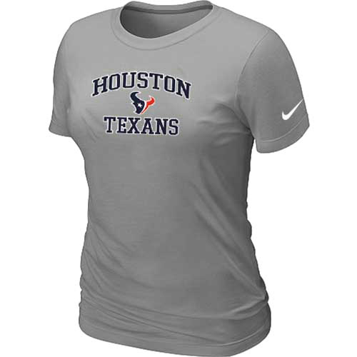 Houston Texans Women's Heart & Soul L.Grey T-Shirt,We sell and wholesale Houston Texans Women's Heart & Soul L.Grey T-Shirt on line form chian!