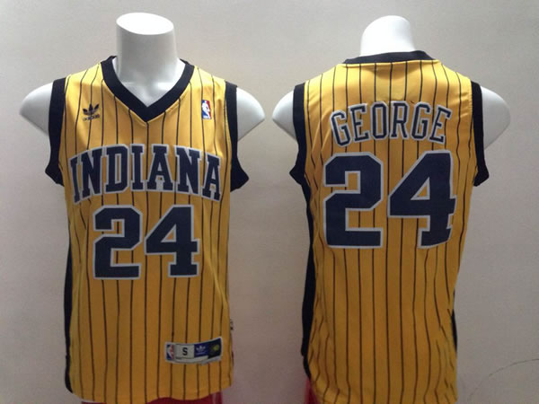Indiana Pacers #24 Paul George Yellow With Pinstripe Throwback Swingman Jerseys,We sell and wholesale Indiana Pacers #24 Paul George Yellow With Pinstripe Throwback Swingman Jerseys on line form chian!