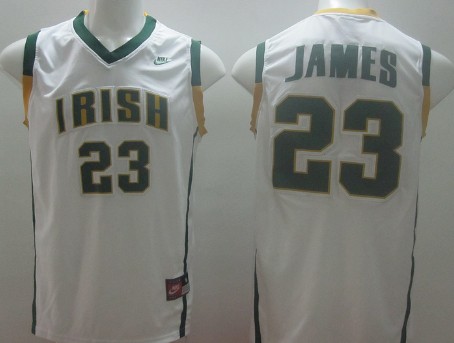 Irish High School #23 Lebron James White Jerseys,We sell and wholesale Irish High School #23 Lebron James White Jerseys on line form chian!