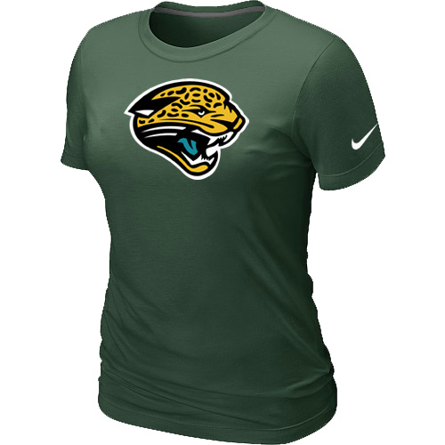 Jacksonville Jaguars D.Green Women's Logo T-Shirt,We sell and wholesale Jacksonville Jaguars D.Green Women's Logo T-Shirt on line form chian!