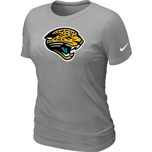 Jacksonville Jaguars L.Grey Women's Logo T-Shirt,We sell and wholesale Jacksonville Jaguars L.Grey Women's Logo T-Shirt on line form chian!