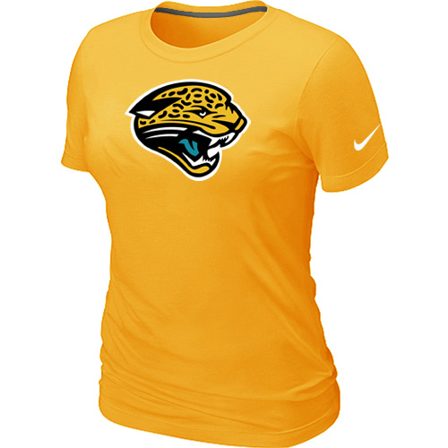 Jacksonville Jaguars Yellow Women's Logo T-Shirt,We sell and wholesale Jacksonville Jaguars Yellow Women's Logo T-Shirt on line form chian!