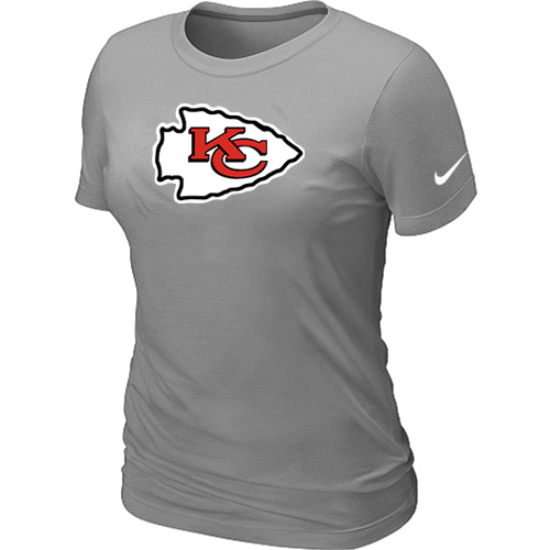 Kansas City Chiefs L.Grey Women's Logo T-Shirt,We sell and wholesale Kansas City Chiefs L.Grey Women's Logo T-Shirt on line form chian!