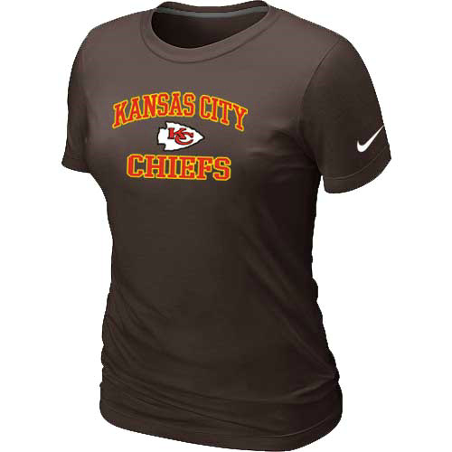 Kansas City Chiefs Women's Heart & Soul Brown T-Shirt,We sell and wholesale Kansas City Chiefs Women's Heart & Soul Brown T-Shirt on line form chian!