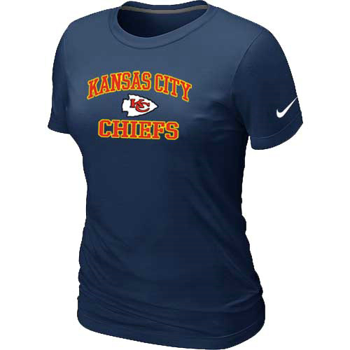 Kansas City Chiefs Women's Heart & Soul D.Blue T-Shirt,We sell and wholesale Kansas City Chiefs Women's Heart & Soul D.Blue T-Shirt on line form chian!