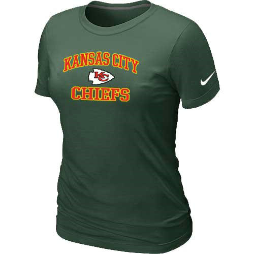 Kansas City Chiefs Women's Heart & Soul D.Green T-Shirt,We sell and wholesale Kansas City Chiefs Women's Heart & Soul D.Green T-Shirt on line form chian!