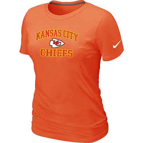 Kansas City Chiefs Women's Heart & Soul Orange T-Shirt,We sell and wholesale Kansas City Chiefs Women's Heart & Soul Orange T-Shirt on line form chian!
