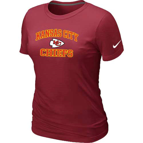 Kansas City Chiefs Women's Heart & Soul Red T-Shirt,We sell and wholesale Kansas City Chiefs Women's Heart & Soul Red T-Shirt on line form chian!