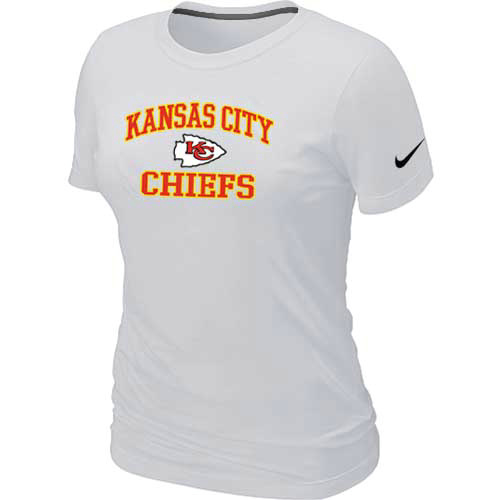 Kansas City Chiefs Women's Heart & Soul White T-Shirt,We sell and wholesale Kansas City Chiefs Women's Heart & Soul White T-Shirt on line form chian!