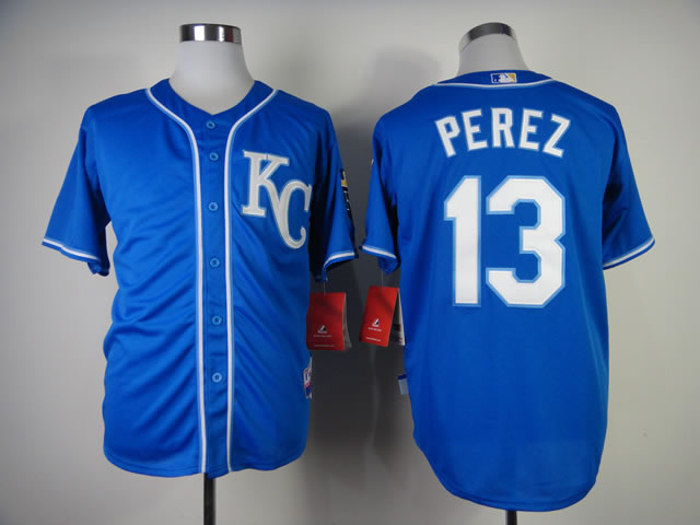 Kansas City Royals #13 Salvador Perez Alternate 2014 Blue Jerseys,We sell and wholesale Kansas City Royals #13 Salvador Perez Alternate 2014 Blue Jerseys on line form chian!