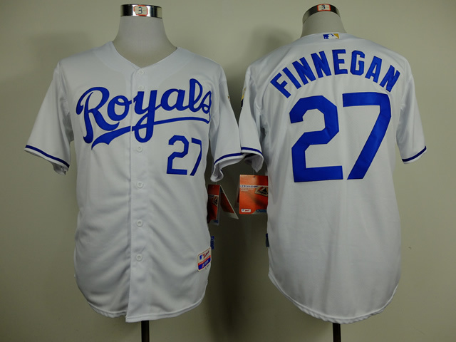 Kansas City Royals #27 Finnegan 2014 White Jerseys,We sell and wholesale Kansas City Royals #27 Finnegan 2014 White Jerseys on line form chian!