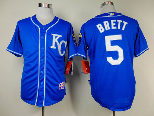 Kansas City Royals #5 Brett Throwback Blue Jerseys,We sell and wholesale Kansas City Royals #5 Brett Throwback Blue Jerseys on line form chian!