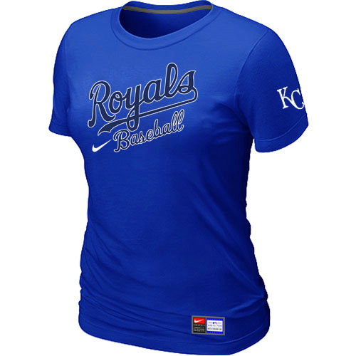 Kansas City Royals Blue Nike Women's Short Sleeve Practice T-Shirt,We sell and wholesale Kansas City Royals Blue Nike Women's Short Sleeve Practice T-Shirt on line form chian!