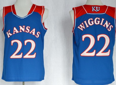 Kansas Jayhawks #22 Andrew Wiggins Blue Jerseys,We sell and wholesale Kansas Jayhawks #22 Andrew Wiggins Blue Jerseys on line form chian!