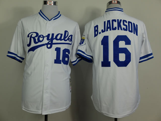 Kansas Royals #16 B.Jackson Throwback 1980 White Jerseys,We sell and wholesale Kansas Royals #16 B.Jackson Throwback 1980 White Jerseys on line form chian!