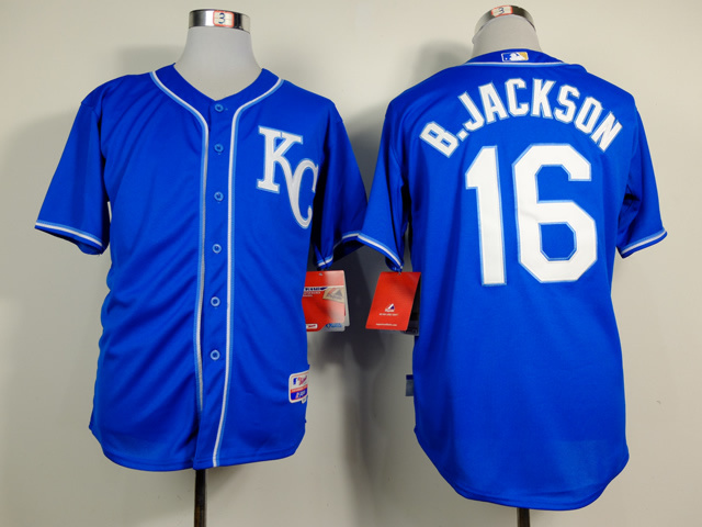 Kansas Royals #16 B.Jackson Throwback Blue Jerseys,We sell and wholesale Kansas Royals #16 B.Jackson Throwback Blue Jerseys on line form chian!