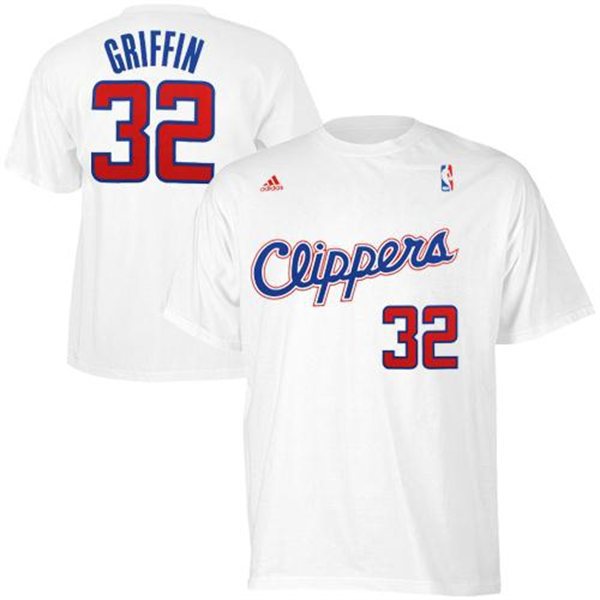 Los Angeles Clippers #32 Blake Griffin White T-Shirt,We sell and wholesale Los Angeles Clippers #32 Blake Griffin White T-Shirt on line form chian!