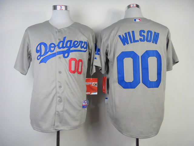 Los Angeles Dodgers #00 Wilson 2014 Gray Jerseys,We sell and wholesale Los Angeles Dodgers #00 Wilson 2014 Gray Jerseys on line form chian!