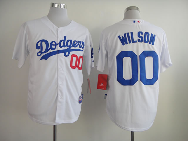 Los Angeles Dodgers #00 Wilson 2014 White Jerseys,We sell and wholesale Los Angeles Dodgers #00 Wilson 2014 White Jerseys on line form chian!