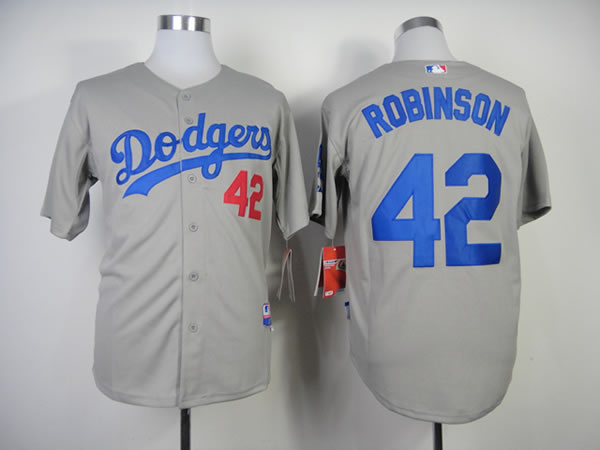 Los Angeles Dodgers #42 Jackie Robinson 2014 Grey Jerseys,We sell and wholesale Los Angeles Dodgers #42 Jackie Robinson 2014 Grey Jerseys on line form chian!