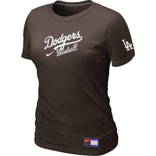 Los Angeles Dodgers Nike Women's Brown Short Sleeve Practice T-Shirt,We sell and wholesale Los Angeles Dodgers Nike Women's Brown Short Sleeve Practice T-Shirt on line form chian!