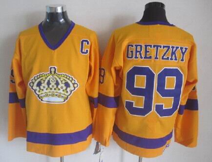 Los Angeles Kings #99 Wayne Gretzky CCM Throwback Yellow Jerseys,We sell and wholesale Los Angeles Kings #99 Wayne Gretzky CCM Throwback Yellow Jerseys on line form chian!
