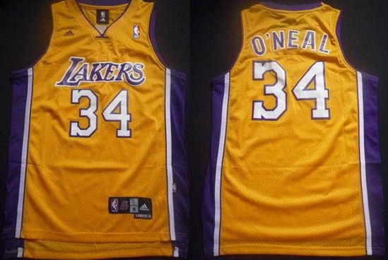 Los Angeles Lakers #34 Shaquille Oneal Yellow Swingman Jerseys,We sell and wholesale Los Angeles Lakers #34 Shaquille Oneal Yellow Swingman Jerseys on line form chian!
