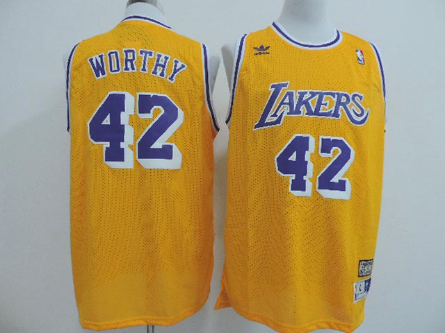 Los Angeles Lakers #44 Worthy Yellow Throwback Jerseys,We sell and wholesale Los Angeles Lakers #44 Worthy Yellow Throwback Jerseys on line form chian!