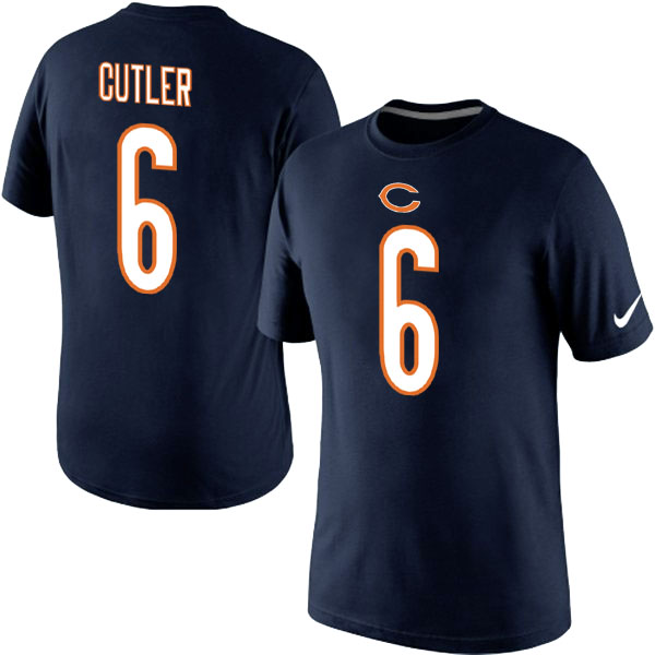 Men Nike Chicago Bears 6 Jay Cutler Name x26 Number T-Shirt Blue,We sell and wholesale Men Nike Chicago Bears 6 Jay Cutler Name x26 Number T-Shirt Blue on line form chian!
