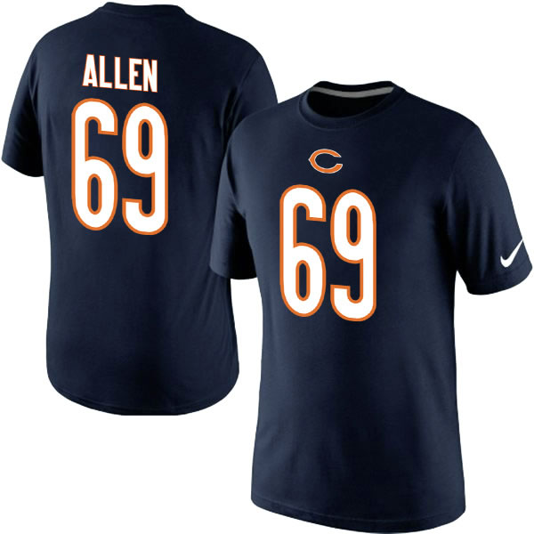 Men Nike Chicago Bears 69 Jared Allen Pride Name x26 Number T-Shirt Blue,We sell and wholesale Men Nike Chicago Bears 69 Jared Allen Pride Name x26 Number T-Shirt Blue on line form chian!