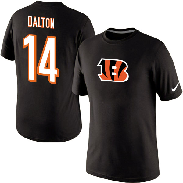Men Nike Cincinnati Bengals 14 Andy Dalton Name x26 Number T-Shirt Black,We sell and wholesale Men Nike Cincinnati Bengals 14 Andy Dalton Name x26 Number T-Shirt Black on line form chian!