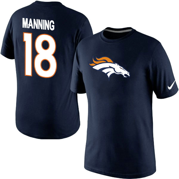 Men Nike Denver Broncos 18 Peyton Manning Name x26 Number T-Shirt Blue,We sell and wholesale Men Nike Denver Broncos 18 Peyton Manning Name x26 Number T-Shirt Blue on line form chian!