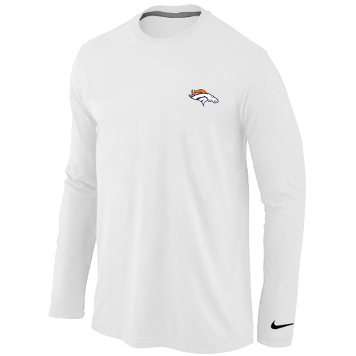 Men Nike Denver Broncos Logo Long Sleeve T-Shirt White,We sell and wholesale Men Nike Denver Broncos Logo Long Sleeve T-Shirt White on line form chian!