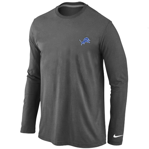 Men Nike Detroit Lions Logo Long Sleeve T-Shirt D.Gray,We sell and wholesale Men Nike Detroit Lions Logo Long Sleeve T-Shirt D.Gray on line form chian!