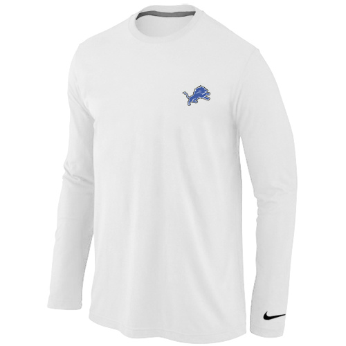 Men Nike Detroit Lions Logo Long Sleeve T-Shirt White,We sell and wholesale Men Nike Detroit Lions Logo Long Sleeve T-Shirt White on line form chian!