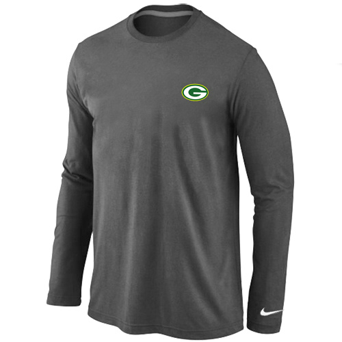 Men Nike Green Bay Packers Sideline Legend Authentic Logo Long Sleeve T-Shirt D.Gray,We sell and wholesale Men Nike Green Bay Packers Sideline Legend Authentic Logo Long Sleeve T-Shirt D.Gray on line form chian!