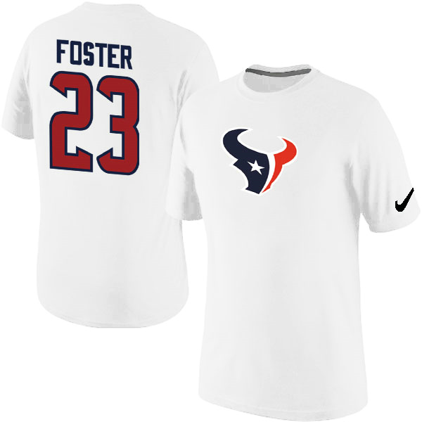 Men Nike Houston Texans 23 Arian Foster Name x26 Number T-Shirt White,We sell and wholesale Men Nike Houston Texans 23 Arian Foster Name x26 Number T-Shirt White on line form chian!