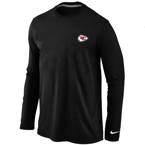 Men Nike Kansas City Chiefs Logo Long Sleeve T-Shirt Black,We sell and wholesale Men Nike Kansas City Chiefs Logo Long Sleeve T-Shirt Black on line form chian!